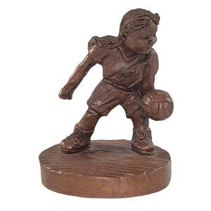 Vintage Red Mill Volleyball Girl Pecan Shell Figurine C. Bucher 1996